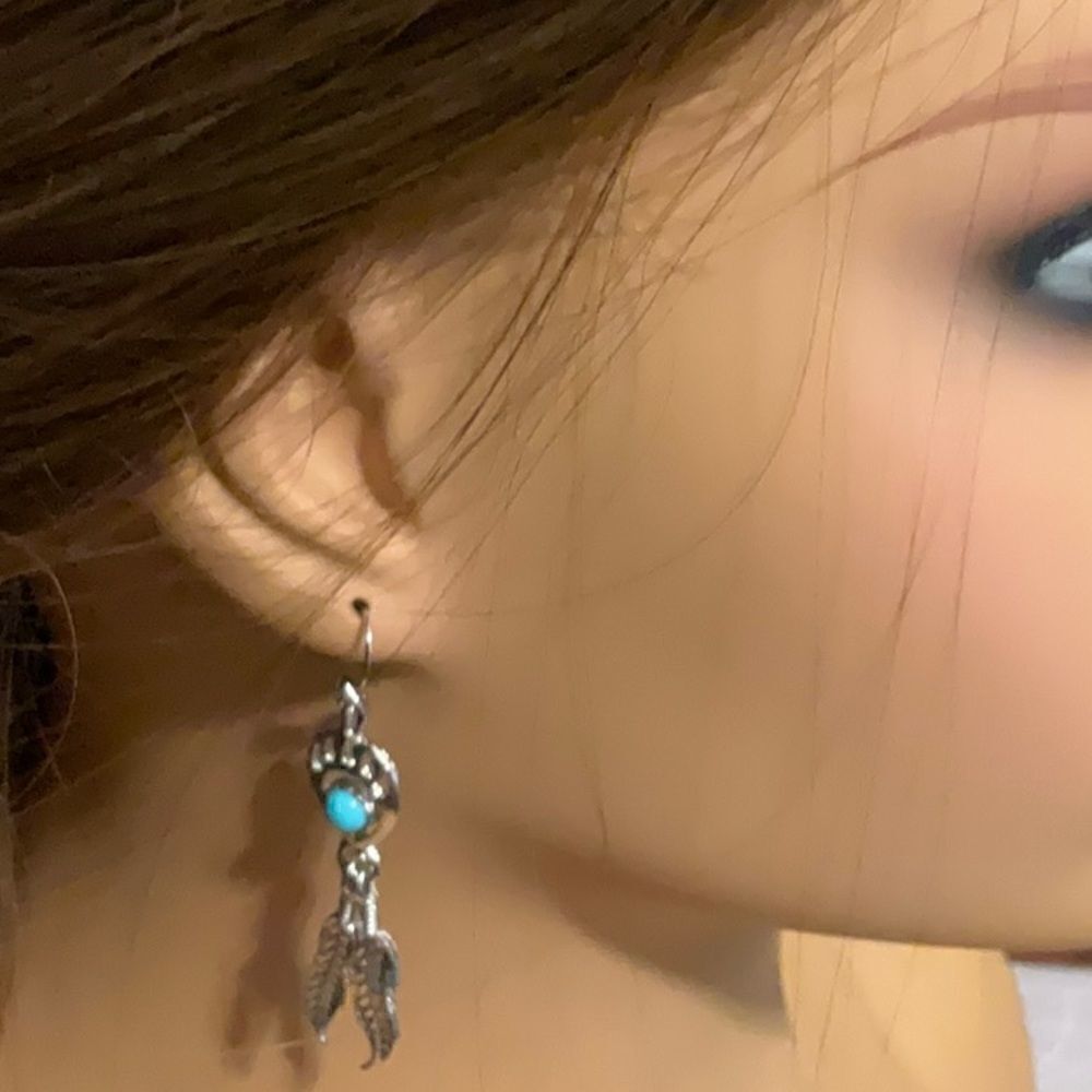 Sterling silver southwestern earrings NWT - Picture 2 of 3